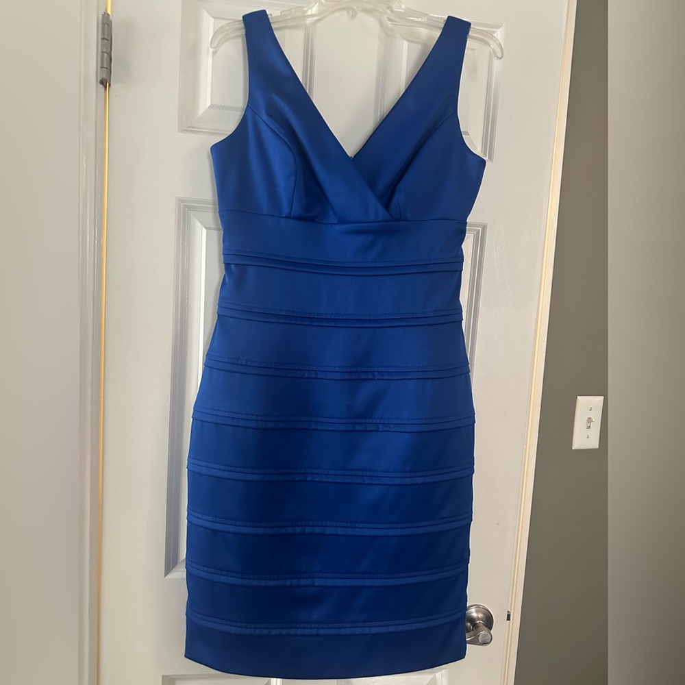 American Living Royal Blue V-Neck Mini Dress